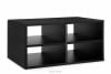 LOFTY Szeroka szafka RTV w stylu loft z półkami czarna czarny/dąb naturalny - zdjęcie 28