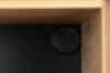 LOFTY Szeroka szafka RTV w stylu loft z półkami czarny/dąb naturalny - zdjęcie 24