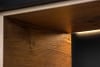 LOFTY Komoda loft z półkami na wysokich drewnianych nóżkach czarny/dąb naturalny - zdjęcie 24
