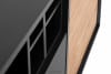LOFTY Komoda na wysokich nóżkach w stylu loft czarny/dąb naturalny - zdjęcie 11