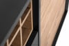 LOFTY Komoda na drewnianych nóżkach w stylu loft czarny/dąb naturalny - zdjęcie 11