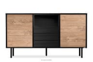 Komoda z szufladami i szafkami w stylu loft