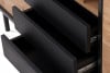LOFTY Komoda z szufladami i szafkami w stylu loft czarny/dąb naturalny - zdjęcie 17