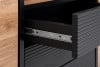 LOFTY Komoda z szufladami i szafkami w stylu loft czarny/dąb naturalny - zdjęcie 20
