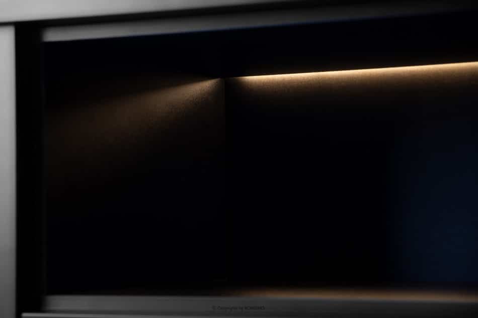 LOFTY Komoda z szufladami i szafkami w stylu loft czarny/dąb naturalny - zdjęcie 27