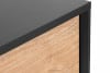 LOFTY Komoda z szufladami i szafkami w stylu loft czarny/dąb naturalny - zdjęcie 10