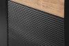 LOFTY Komoda w stylu loft na czarnych nóżkach czarny/dąb naturalny - zdjęcie 9