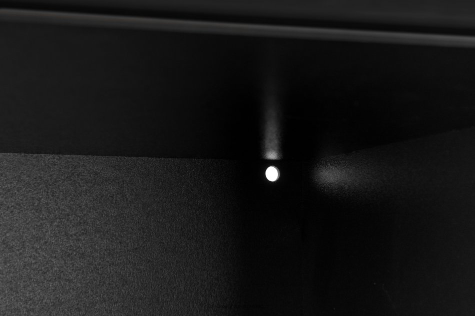 LOFTY Komoda w stylu loft na czarnych nogach czarny/dąb naturalny - zdjęcie 13