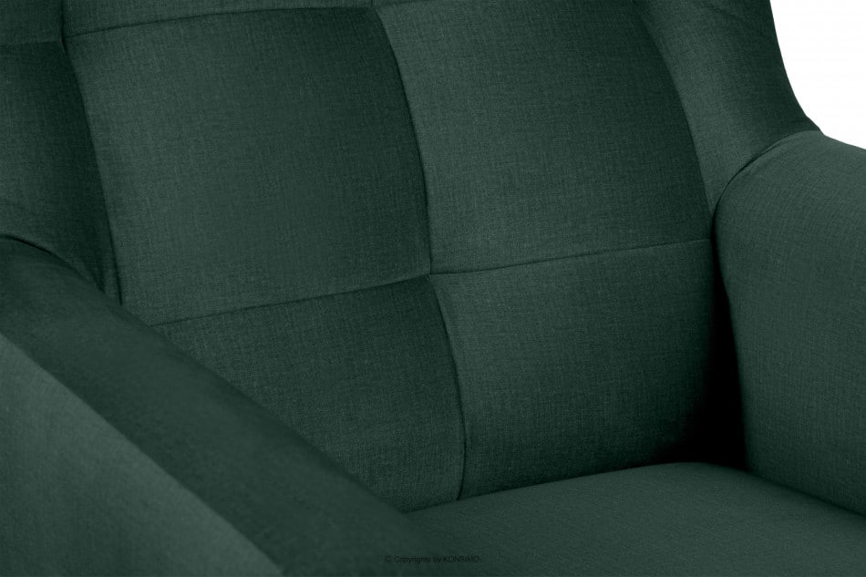 SALIS Wygodny fotel uszak ciemnozielony na nóżkach ciemny zielony - zdjęcie 6