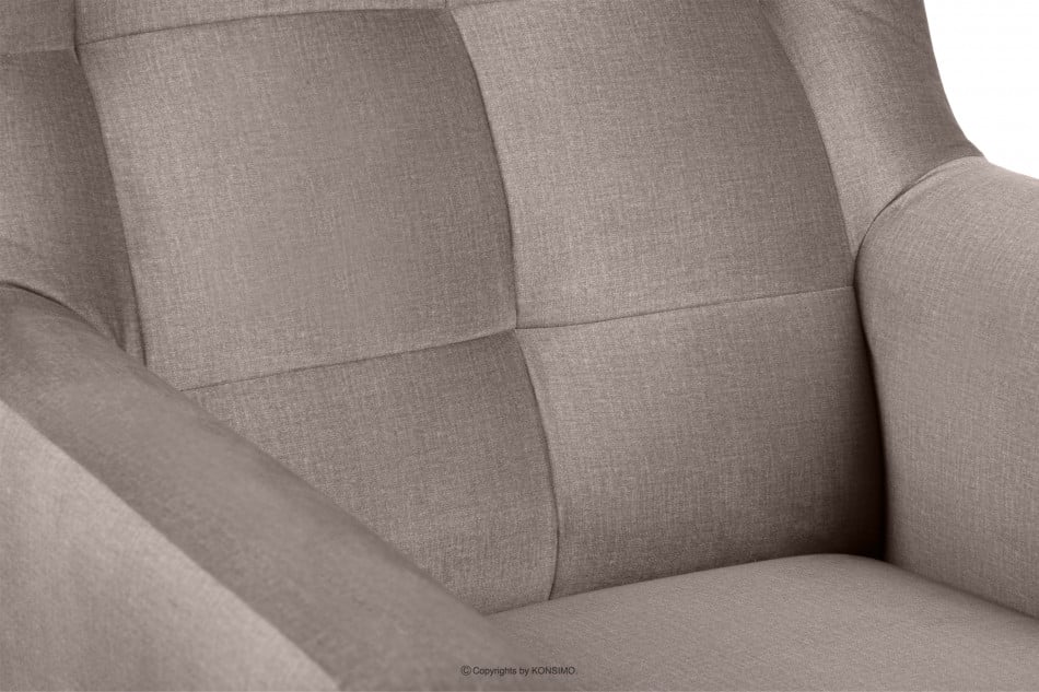 SALIS Elegancki fotel uszak beżowy na nóżkach beżowy - zdjęcie 6
