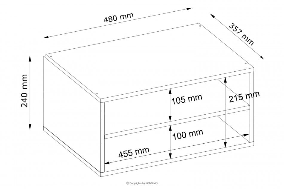LOFTY Dwudrzwiowa witryna z szufladami w stylu loft czarny/dąb naturalny - zdjęcie 36