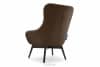 RAMOS Elegancki fotel brązowy z pikowaniem brązowy - zdjęcie 3