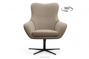 QUARRO, https://konsimo.pl/kolekcja/quarro/ Brązowy fotel obrotowy do salonu loft brązowy - zdjęcie
