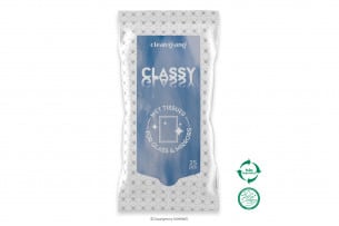 CLASSY GLASSY, https://konsimo.pl/kolekcja/classy-glassy/ Chusteczki do czyszczenia szkła biały/niebieski - zdjęcie