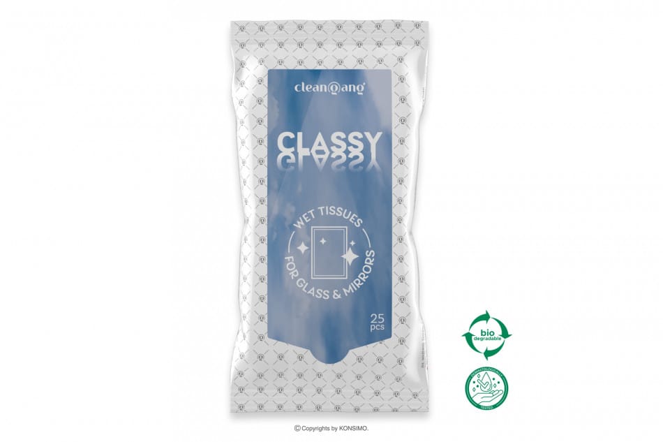 CLASSY GLASSY Chusteczki do czyszczenia szkła biały/niebieski - zdjęcie 0
