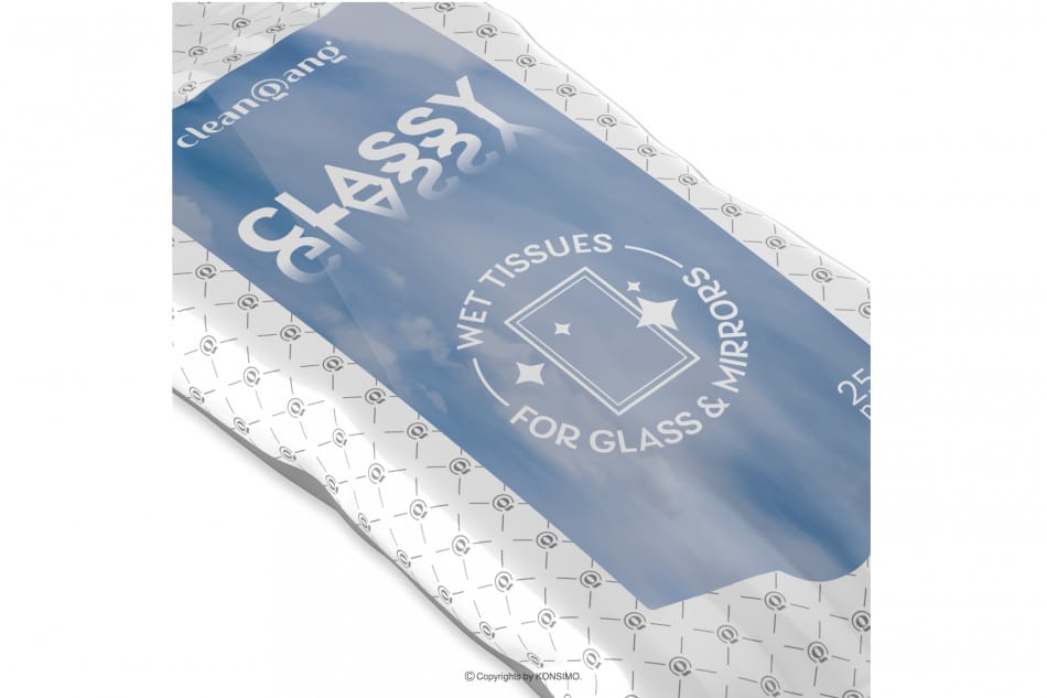 CLASSY GLASSY Chusteczki do czyszczenia szkła biały/niebieski - zdjęcie 2