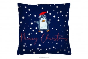 ROFLE, https://konsimo.pl/kolekcja/rofle/ Poduszka świąteczna z pingwinem 40x40 granatowy - zdjęcie