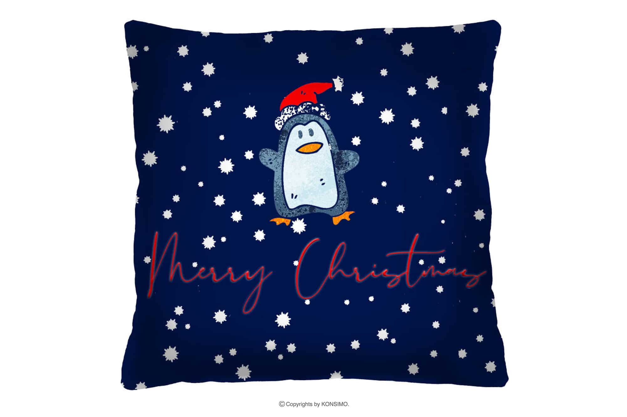 Poduszka świąteczna z pingwinem 40x40