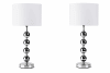 RASI Stylowa lampa stołowa czerń i srebro 2szt. srebrny/czarny - zdjęcie 1