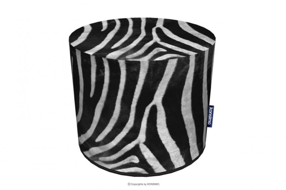 RASIL Pufa zebra do siedzenia biały/czarny - zdjęcie