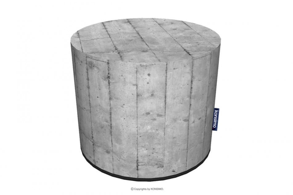 RASIL Szara pufa beton jasny szary - zdjęcie