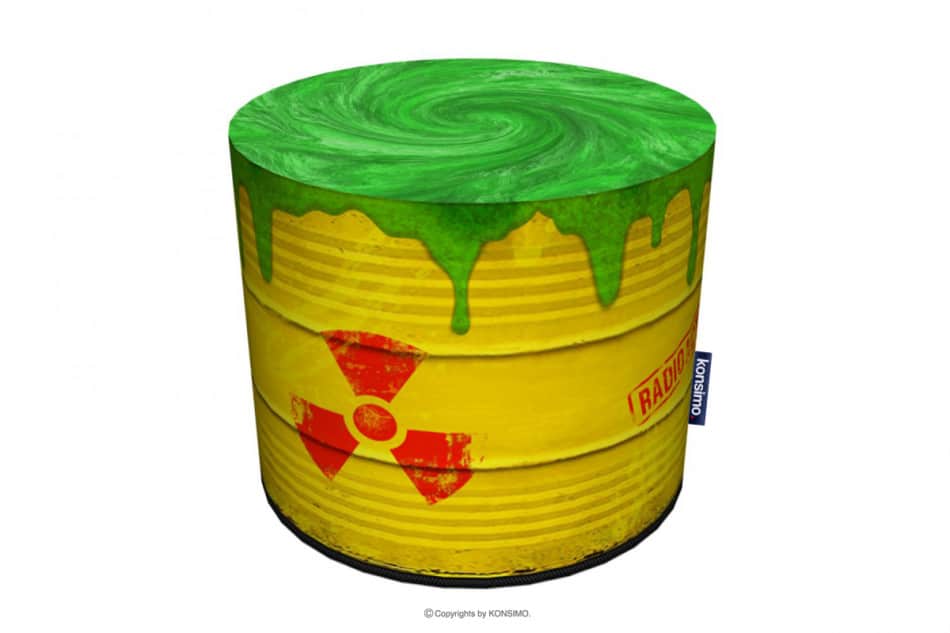 RASIL Pufa młodzieżowa radioaktywna beczka żółty/zielony/czerwony - zdjęcie