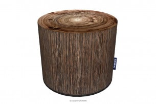 RASIL, https://konsimo.pl/kolekcja/rasil/ Okrągła pufa pień drzewa brązowy/beżowy - zdjęcie