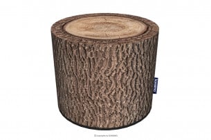 RASIL, https://konsimo.pl/kolekcja/rasil/ Puf pień drzewa do siedzenia ciemny brązowy/beżowy - zdjęcie