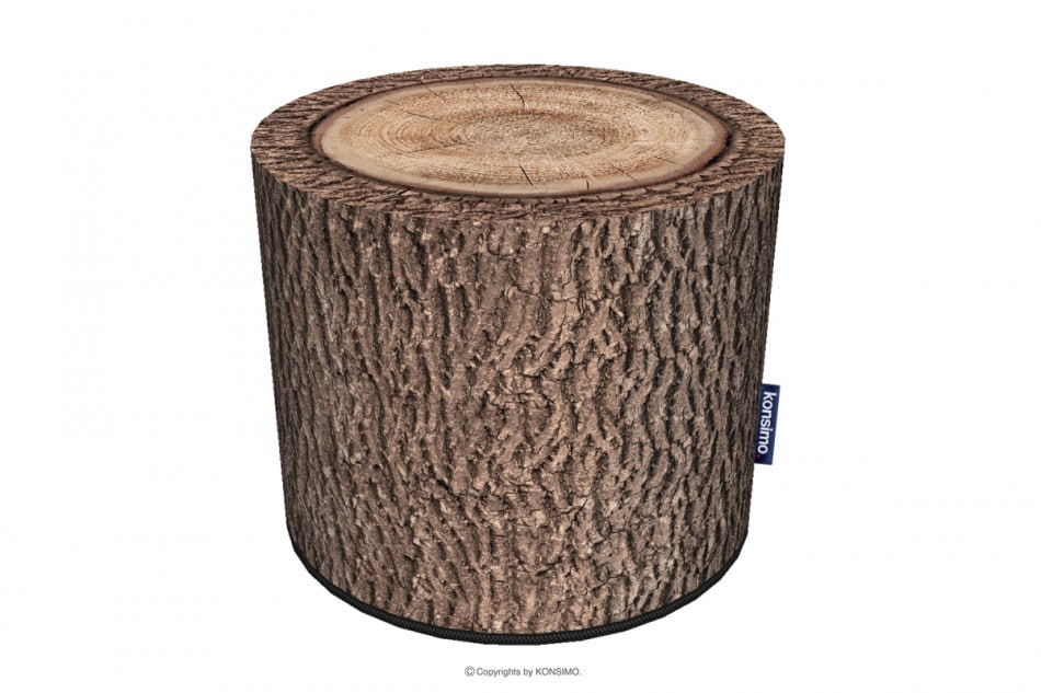 RASIL Puf pień drzewa do siedzenia ciemny brązowy/beżowy - zdjęcie
