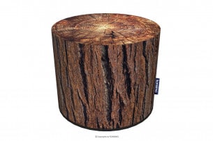 RASIL, https://konsimo.pl/kolekcja/rasil/ Pufa okrągła drewno akacji wodoodporna brązowy - zdjęcie