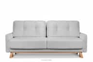 Skandynawska sofa w tkaninie baranek jasnoszara