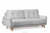 VISNA Skandynawska sofa w tkaninie baranek jasnoszara 220x79x95 cm - zdjęcie 3