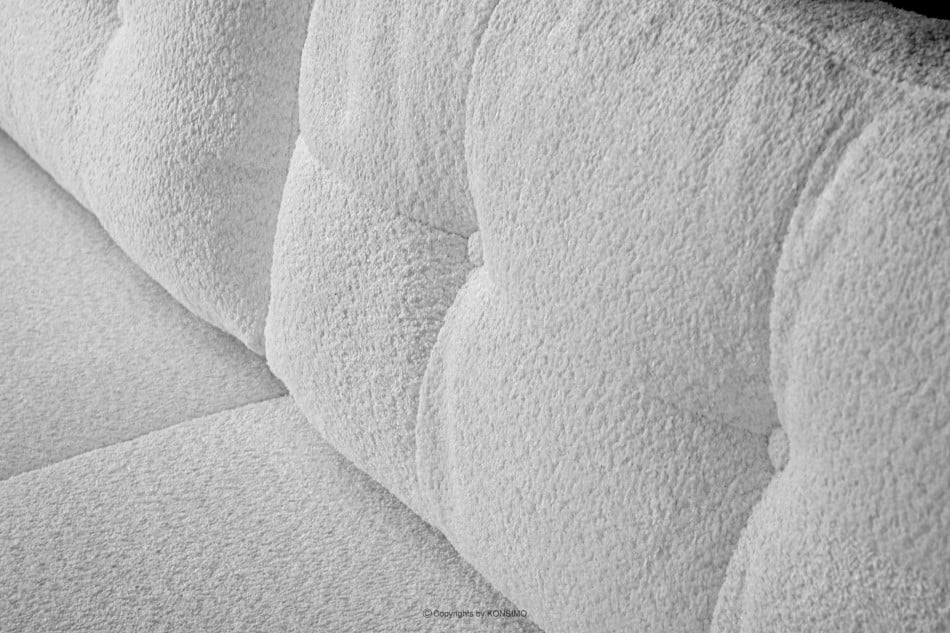 VISNA Skandynawska sofa w tkaninie baranek jasnoszara 220x79x95 cm - zdjęcie 5
