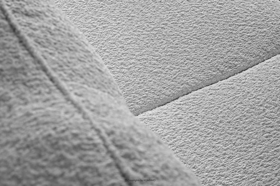 VISNA Skandynawska sofa w tkaninie baranek jasnoszara 220x79x95 cm - zdjęcie 6