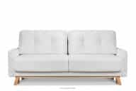 Skandynawska sofa w tkaninie baranek kremowa