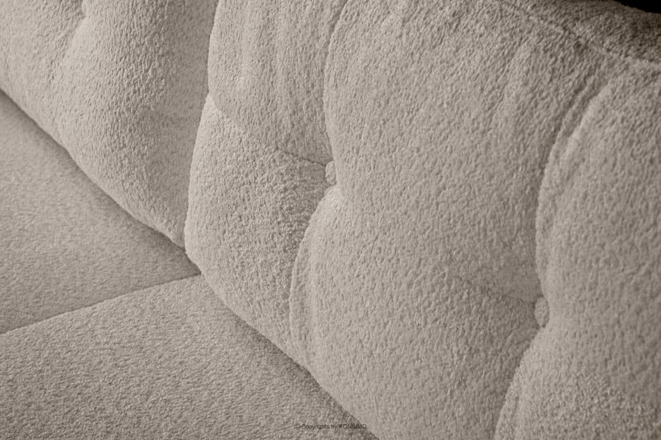 VISNA Skandynawska sofa w tkaninie baranek jasnobeżowa 220x79x95 cm - zdjęcie 5