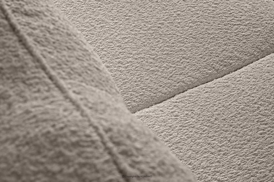 VISNA Skandynawska sofa w tkaninie baranek jasnobeżowa 220x79x95 cm - zdjęcie 8
