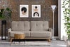 VISNA Skandynawska sofa w tkaninie baranek jasnobeżowa 220x79x95 cm - zdjęcie 2