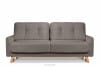 VISNA Skandynawska sofa w tkaninie baranek brązowa 220x79x95 cm - zdjęcie 1