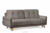 VISNA Skandynawska sofa w tkaninie baranek brązowa 220x79x95 cm - zdjęcie 3