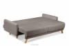 VISNA Skandynawska sofa w tkaninie baranek brązowa 220x79x95 cm - zdjęcie 5