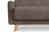VISNA Skandynawska sofa w tkaninie baranek brązowa 220x79x95 cm - zdjęcie 9