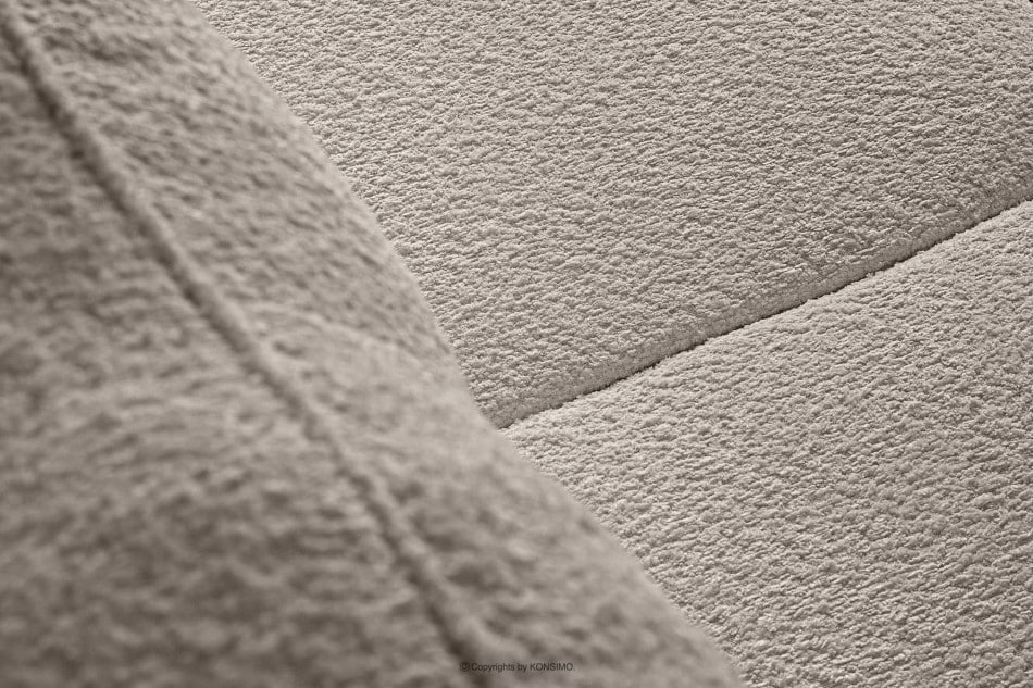 VISNA Beżowy narożnik skandynawski w tkaninie baranek lewy 228x79x165 cm - zdjęcie 6