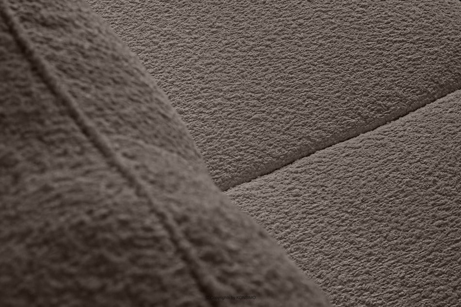 VISNA Brązowy narożnik skandynawski w tkaninie baranek lewy 228x79x165 cm - zdjęcie 6