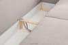 BELMOS Szara sofa z funkcją spania w tkaninie baranek szary - zdjęcie 10