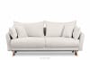 BELMOS Biała sofa z funkcją spania w tkaninie baranek biały - zdjęcie 1