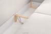 BELMOS Biała sofa z funkcją spania w tkaninie baranek biały - zdjęcie 10