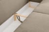 BELMOS Brązowa sofa z funkcją spania w tkaninie baranek brązowy - zdjęcie 10