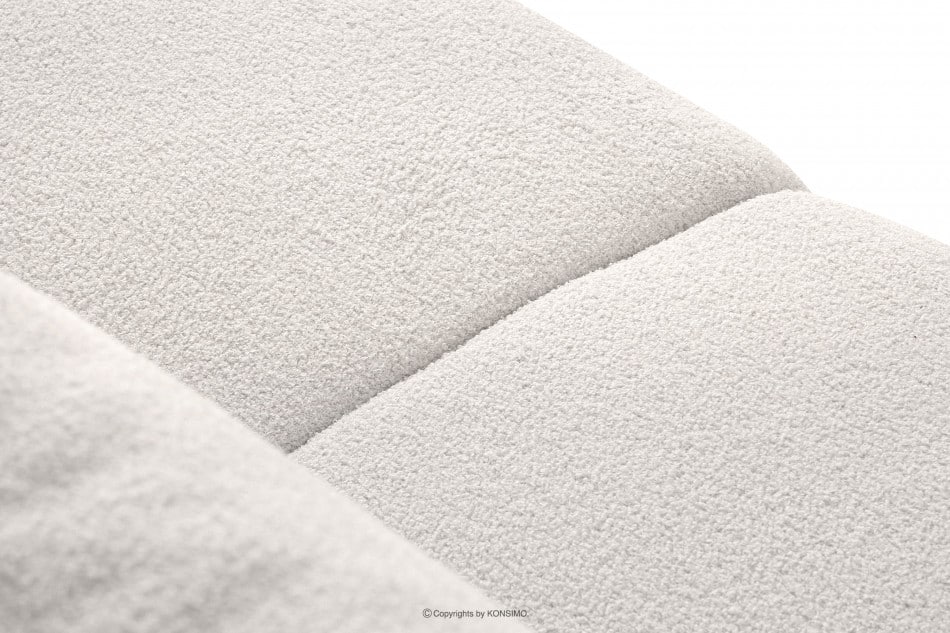 BELMOS Narożnik biały rozkładany w tkaninie boucle lewy 234x164x100cm - zdjęcie 8