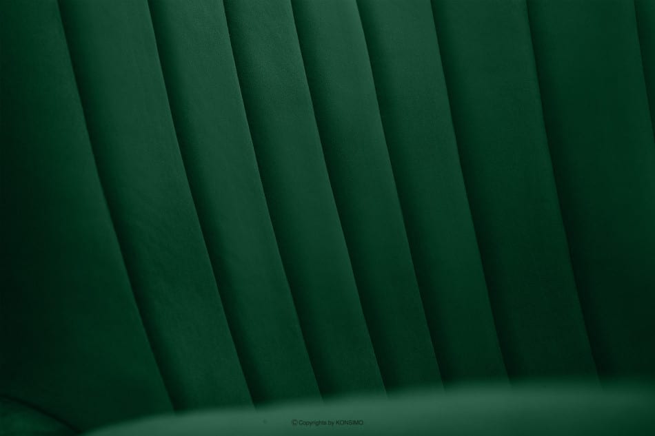 GADI Fotel skandynawski ciemny zielony z weluru ciemny zielony - zdjęcie 5